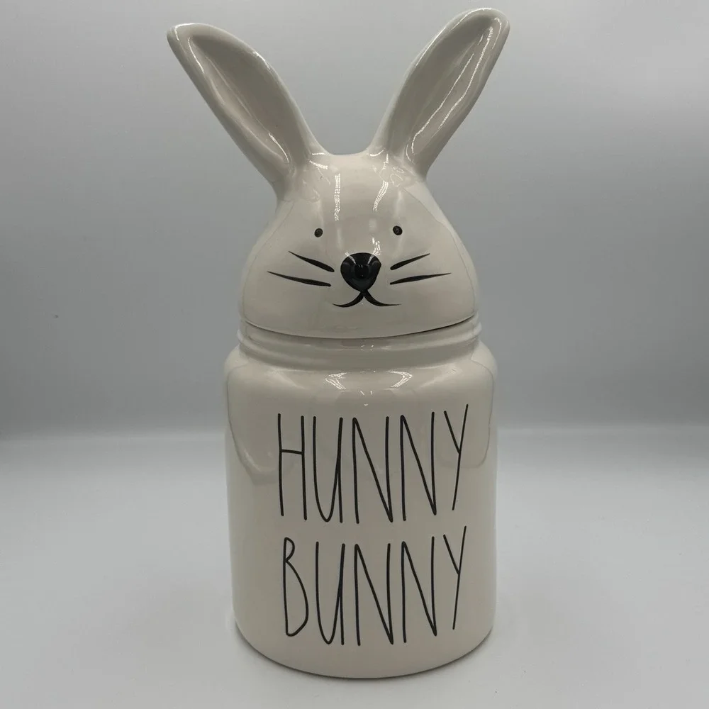 Rae Dunn‎ Artisan Collection By Magenta HUNNY BUNNY Rabbit Head Cookie Jar New